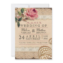 Vintage Rosenhochzeitseinladungen