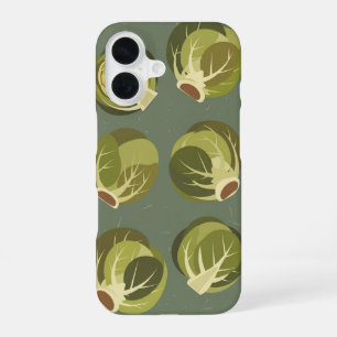 Vintage-Rosenkohl-Muster iPhone 16 Hülle