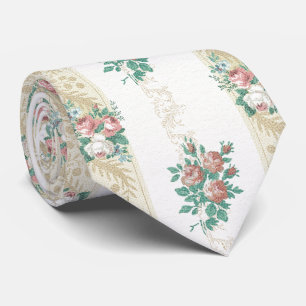 Vintage-Rosenmuster - Krawatte