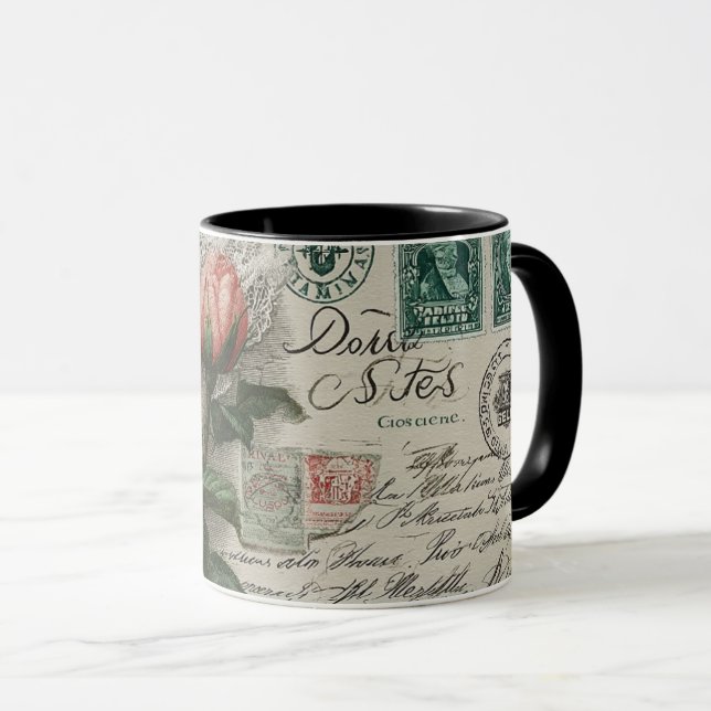 vintage roses and postcard tasse (VorderseiteRechts)