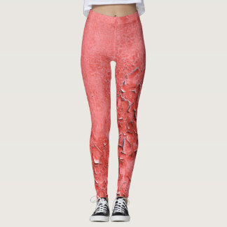 Vintage-Rostige Eisenwandtextur Leggings