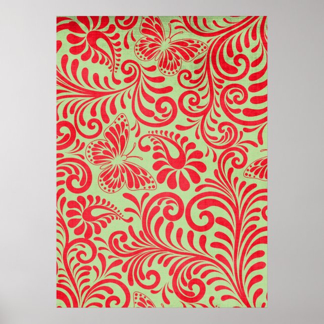 Vintage Rot Poster (Vorne)