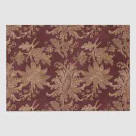 Vintage Rot- und Gold-Imitate Blumenweihnachtskuch Seidenpapier