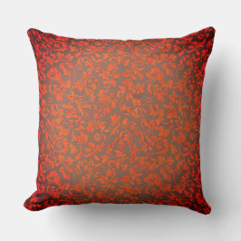 Vintage Rote Flora Kissen