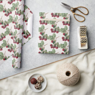 Vintage rote Himbeeren von Ellen Schutt Geschenkpapier