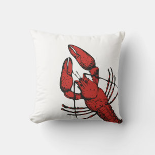 Vintage rote Hummergestaltung Kissen