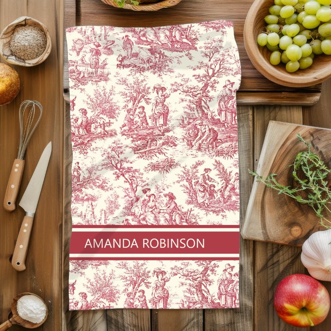 Vintage rote Joule Geschirrtuch (Von Creator hochgeladen)