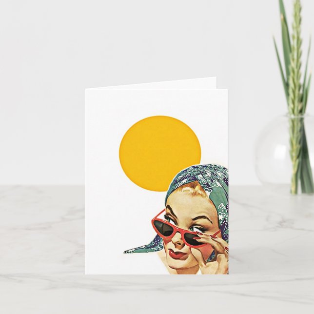 Vintage rote karte (Vorderseite)