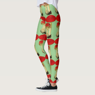Vintage Rote Pilze Leggings