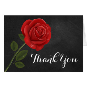 Vintage Rote Rose Black Chalkboard Floral Vielen D