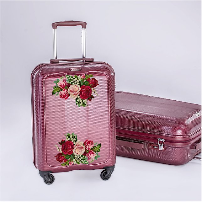 Vintage Rote Rose Bouquets Aufkleber (Von Creator hochgeladen)