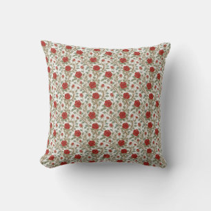 Vintage Rote Rose Kissen