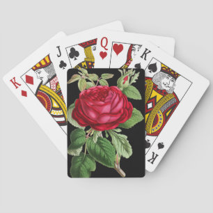 Vintage Rote Rose Spielkarten