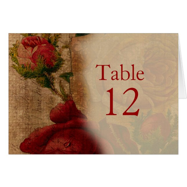 Vintage Rote Rosen (Vorderseite (Horizontal))