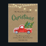 VINTAGE ROTE TRUCK WATERCOLOR RUSTISCHE CHRISTMAS FEIERTAGSPOSTKARTE<br><div class="desc">Wünschen Sie Ihren Freunden, Ihrer Familie oder Ihren Kunden ein frohes Weihnachtsfest mit dieser Vintagen Red Truck - Farmhouse Style Weihnachtskarte. Auf der Karte steht: "Wir wünschen dir frohe Weihnachten!" Vintage Red Pick Up Truck Weihnachtskarte ist Vintag mit einer Touch von rustikal. Dieser Vintage Pick-up LKW trägt frisch geschnittene Weihnachtsbaumen,...</div>