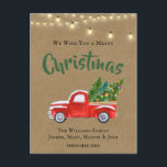 VINTAGE ROTE TRUCK WATERCOLOR RUSTISCHE CHRISTMAS FEIERTAGSPOSTKARTE<br><div class="desc">Wünschen Sie Ihren Freunden, Ihrer Familie oder Ihren Kunden ein frohes Weihnachtsfest mit dieser Vintagen Red Truck - Farmhouse Style Weihnachtskarte. Auf der Karte steht: "Wir wünschen dir frohe Weihnachten!" Vintage Red Pick Up Truck Weihnachtskarte ist Vintag mit einer Touch von rustikal. Dieser Vintage Pick-up LKW trägt frisch geschnittene Weihnachtsbaumen,...</div>