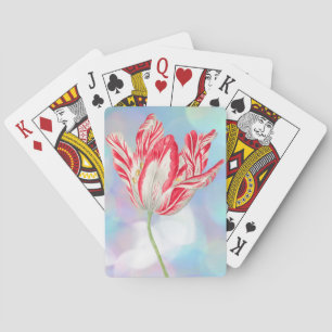 Vintage rote Tulpen klassische Spielkarten