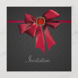 Vintage roter Bogen schwarze Party für jeden Anlas Einladung