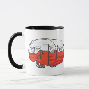 Vintage roter Camper Tasse