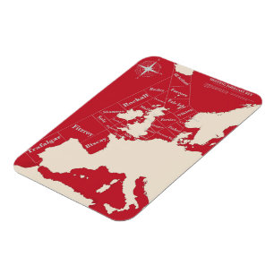 Vintage rotes britisches Schifffahrtsposter Magnet