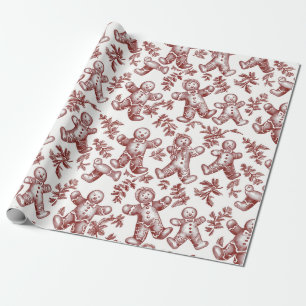 Vintage rotes Weihnachten Geschenkpapier
