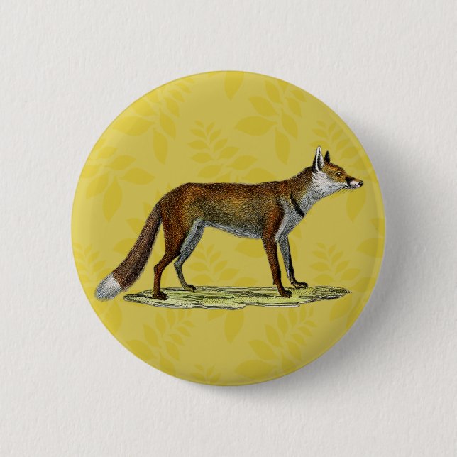 Vintage Rotfuchs Button (Vorderseite)