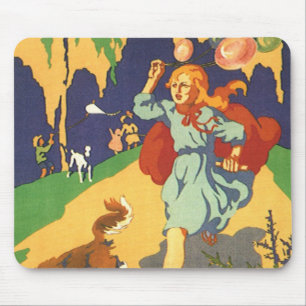 Vintage Rotkäppchen auf einer Geburtstagsfeier Mousepad