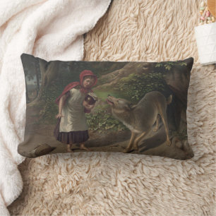 Vintage Rotkäppchen Märchen Kunst Lendenkissen