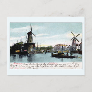 Vintage Rotterdam Niederlande alter Hafen Postkarte