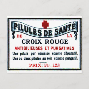 Vintage Rouge Label Postkarte