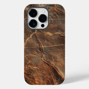 Vintage Rough Leather Textur Case-Mate iPhone 14 Pro Hülle