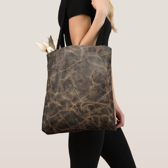 Vintage Rough Leather Textur Tasche (Von Nahem)