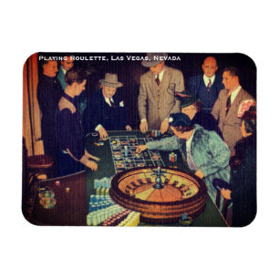 Vintage Roulette Szene, Las Vegas, Nevada Magnet