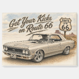Vintage Route 66 Kühlschrankmagnet