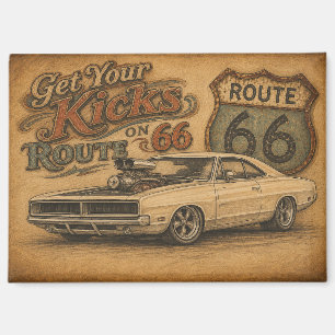 Vintage Route 66 Kühlschrankmagnet