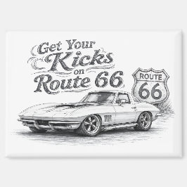 Vintage Route 66 Kühlschrankmagnet |