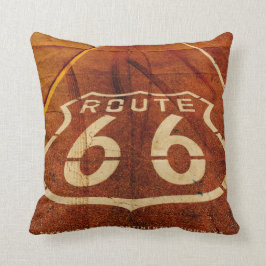 Vintage Route 66 Rückenpilz Kissen