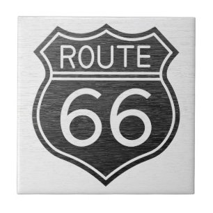 Vintage Route 66 Schild Keramikfliese