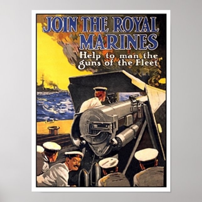 Vintage Royal Marines Poster (Vorne)