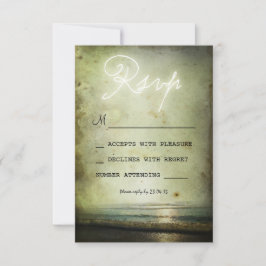 Vintage RSVP-KARTEN für STRANDWÄSCHE RSVP Karte