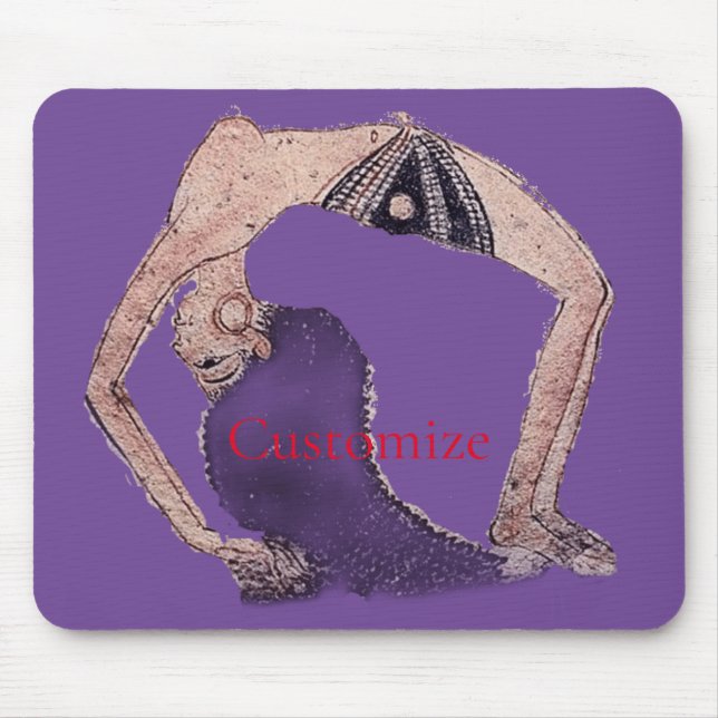 Vintage Rückbiegung Yoga Pose Thunder_Cove Mousepad (Vorne)