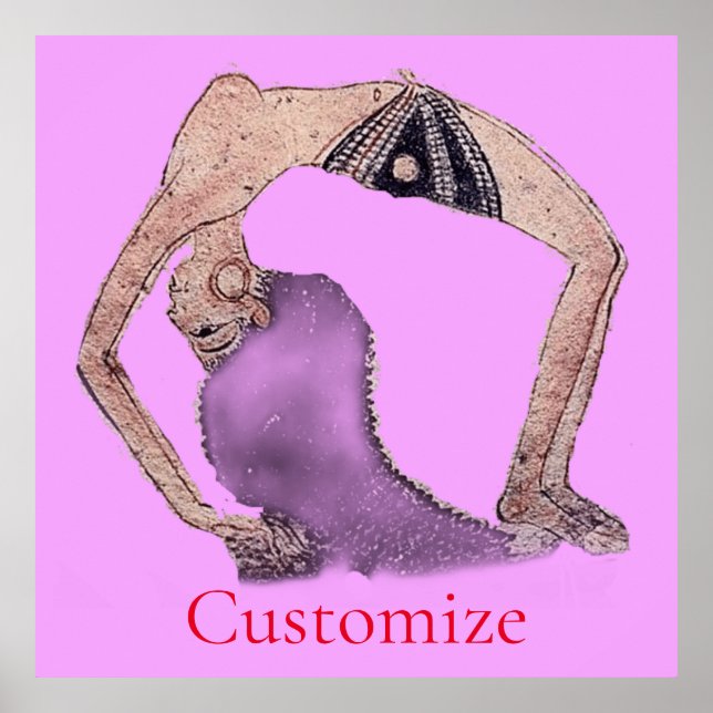 Vintage Rückbiegung Yoga Pose Thunder_Cove Poster (Vorne)