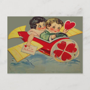 Vintage Rückflugflugkarte Feiertagspostkarte