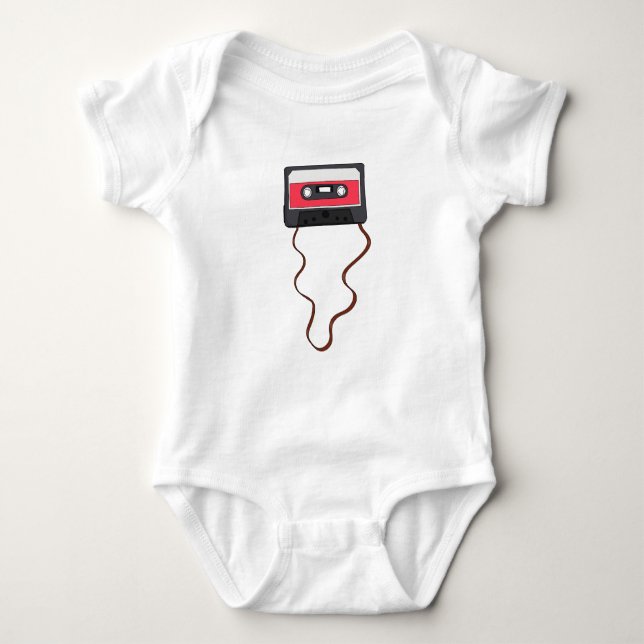 Vintage Rückgabe des Kassettenbands Baby Strampler (Vorderseite)