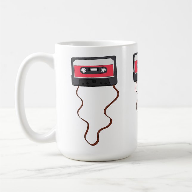 Vintage Rückgabe des Kassettenbands Kaffeetasse (Links)