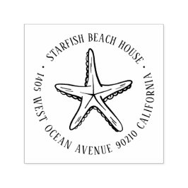 Vintage Rücksendeadresse des Starfish Individuelle Permastempel