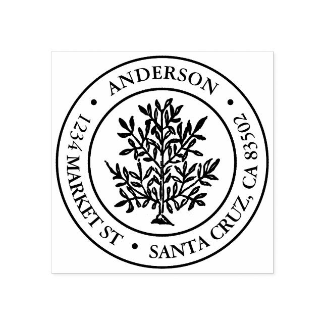 Vintage Rücksendeadresse Gummistempel (Prägung)