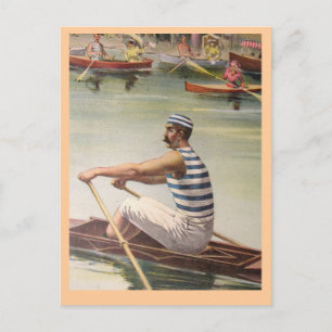 Vintage-Ruderplakat Postkarte