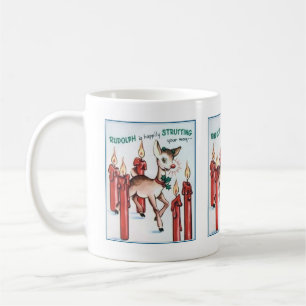 Vintage Rudolph Strutting Mug