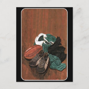Vintage Rugby Postkarte